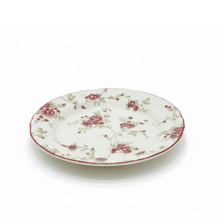 Decorative plate with floral pattern on a white background