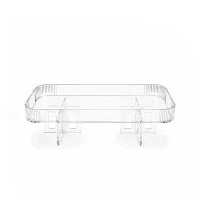 HO-927-S-T Acrylic Serving Tray with Legs – 40 x 15 x 12 cm – Width – Clear