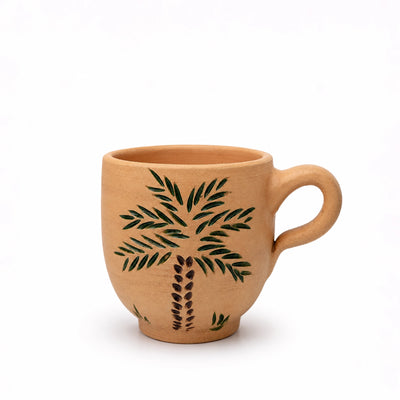 ABRW 6021 Terracotta Cup – Traditional Handcrafted Palm Tree Design