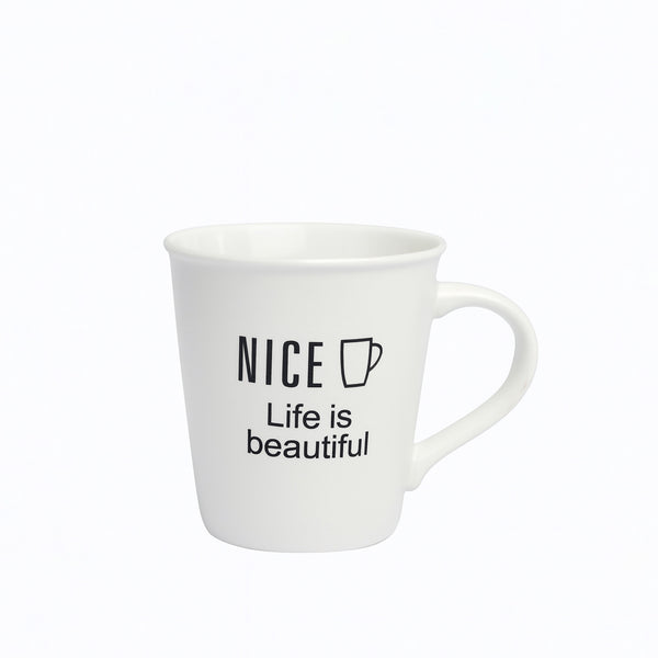 551A-13 Ceramic Mug – Nice Life is Beautiful Print Design