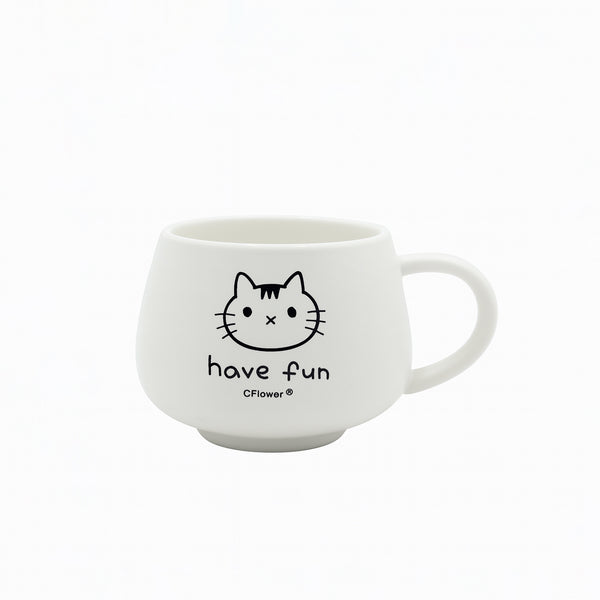 551A-5 Ceramic Mug – Cute Cat “Have Fun” Print Design