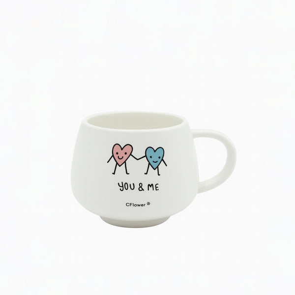 551A-8 Ceramic Mug – “You & Me” Heart Print Design