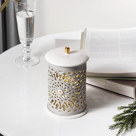 Asala Small Candle Holder Grey Gold-ET2575