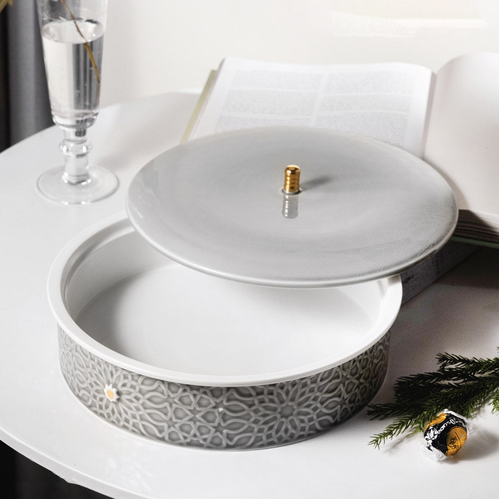 Asala Large Date Bowl Grey Gold-ET2628