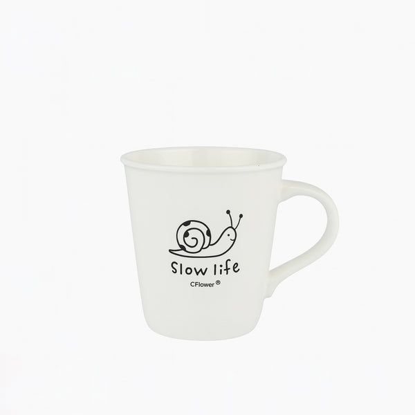 551-22 Ceramic Mug – Slow Life Snail Print Design