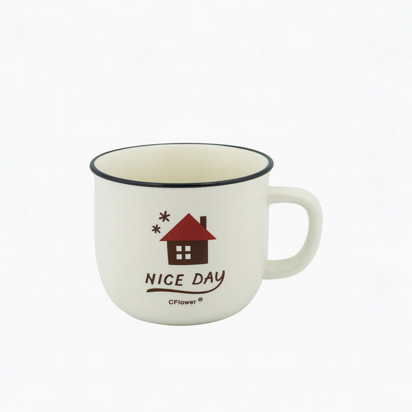 551-13 Ceramic Cup – Nice Day House Print Design