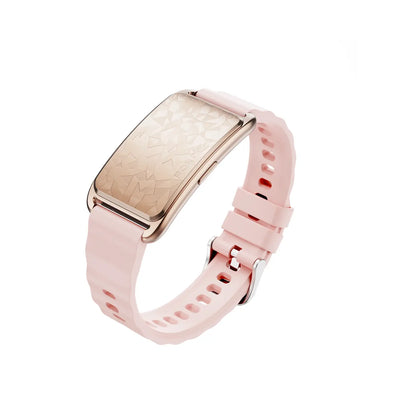 Porodo TrackFit Arc Smart Fitness Tracker in Pink with SpO2 Monitoring, App Support, and up to 10-Day Battery Life at Siddiq Gifts.
