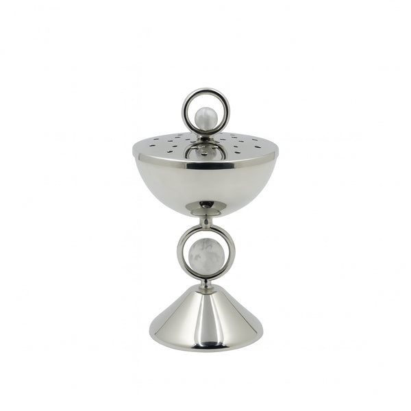 SBTC269 Stainless Steel Incense Burner – Elegant Design on Marble Ball Base