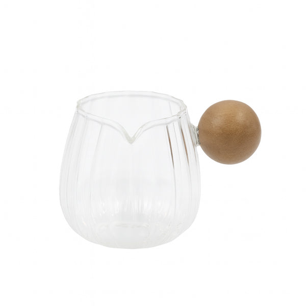 2761-7 Glass Cup with Wooden Handle – 5cm (D)
