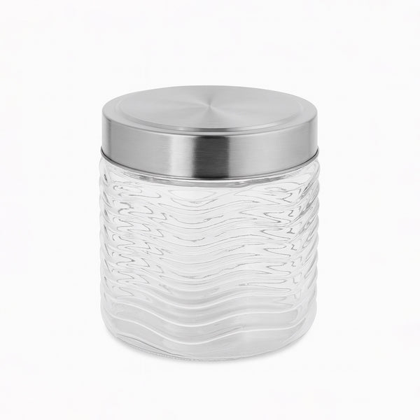 KK314 Glass Storage Jar with Silver Lid – 750 ml