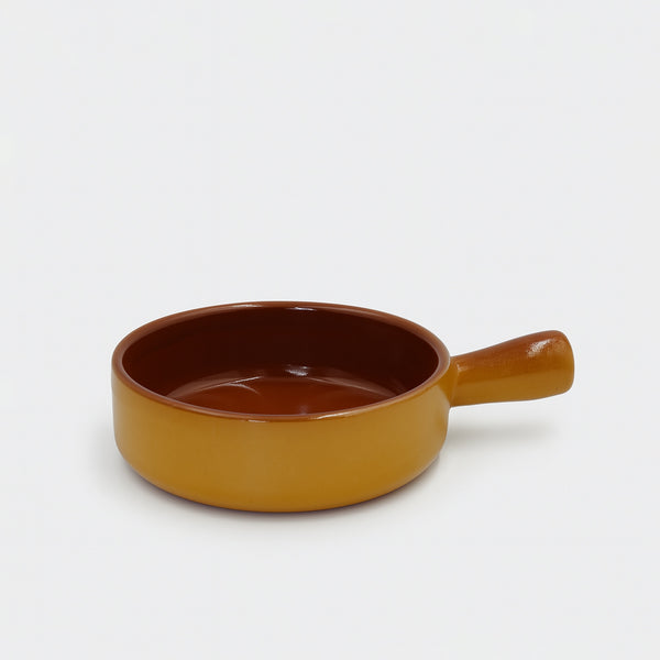 1517 – Terracotta Frying Pan – 17cm Clay Skillet with Handle & Glazed Interior