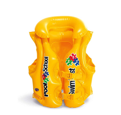Intex Pool School Deluxe Swim Vest 50 x 47 CM Inflatable Swimming Vest For Kids Siddiq Gifts