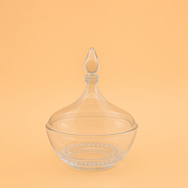 Acrylic Candy Bowl with Lid – Clear Finish – 15cm (D) x 14cm (H) – HS-T319