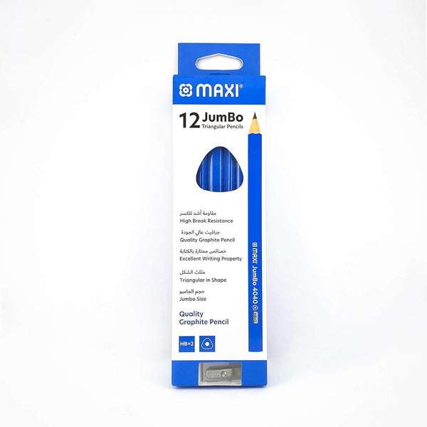 MX-4040HB Maxi Jumbo Triangular Graphite Pencils – HB, 12 Pieces