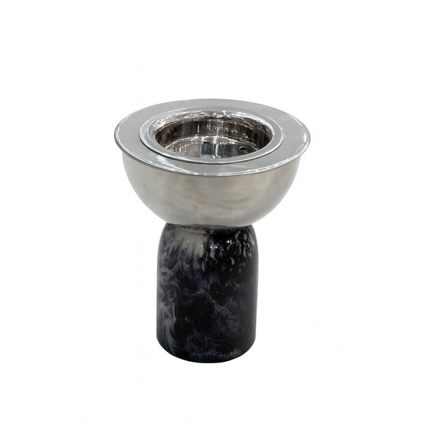 12104BL Steel Incense Burner – Black – Premium Stainless Steel Bakhoor Burner with Resin Base – Siddiq Gifts Mussafah Abu Dhabi