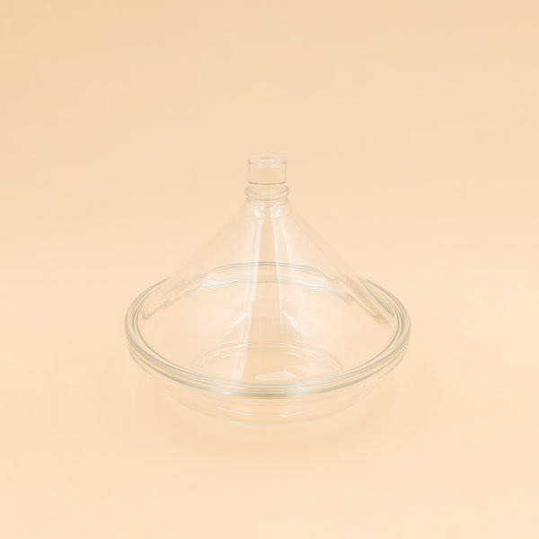 CP2308 Glass Tagine – 28cm (D) – Large Clear Serving Dish with Dome Lid