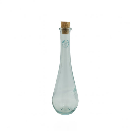 3025 – Drop-Shape Glass Bottle with Cork – 325ml