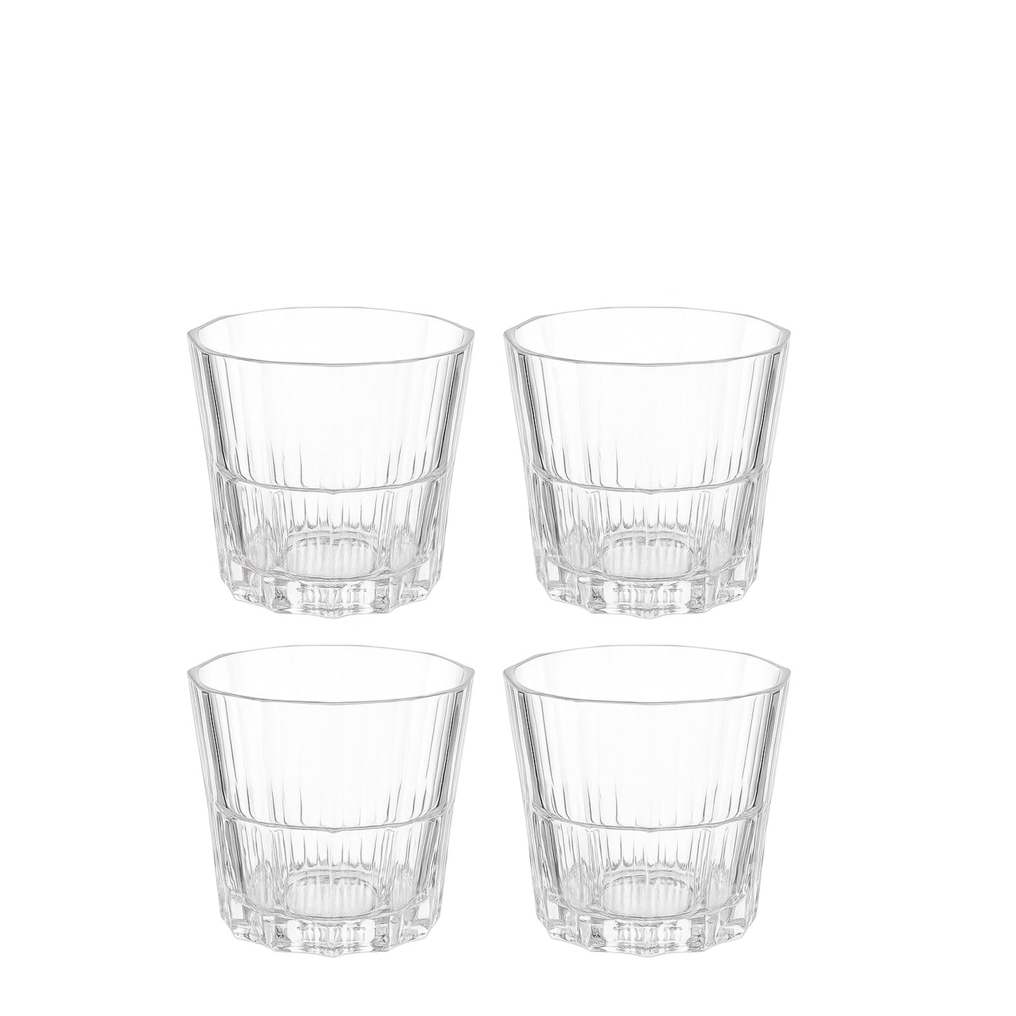 Whiskey Glass Set – 4 Piece – 200 ml – Elegant Starburst Pattern – 68504