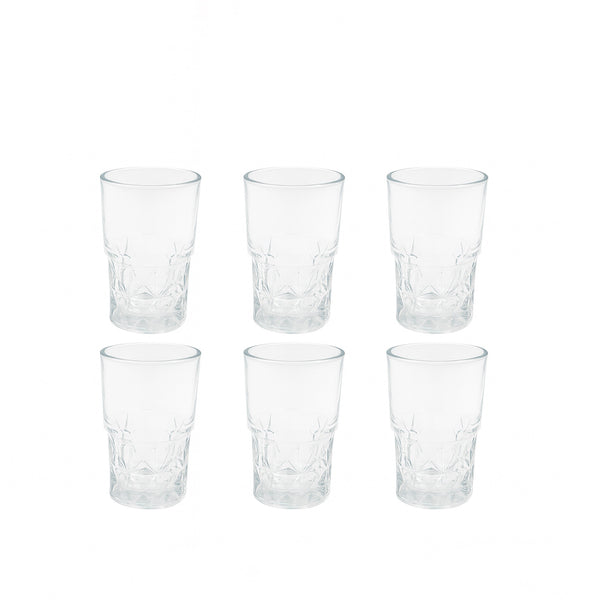 ISF-336 Iwaki Diamond Glass Tumbler 6-Piece Set 320ml – Clear Japanese-Inspired Design
