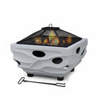 R241513S-004 موقد شواء خارجي VIP - 50 × 50 × 39 سم - تصميم على شكل حجر مربع محكم