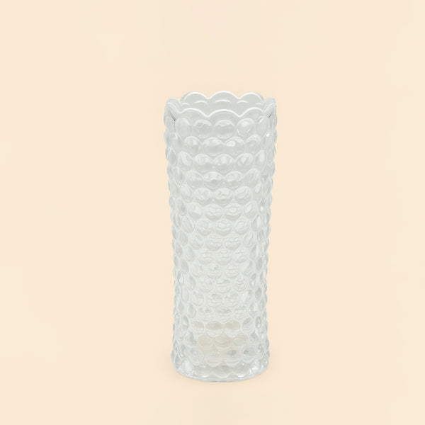 Glass Flower Vase – Bubble Texture Design – 25cm (H) – HUD20090 / HUD21105
