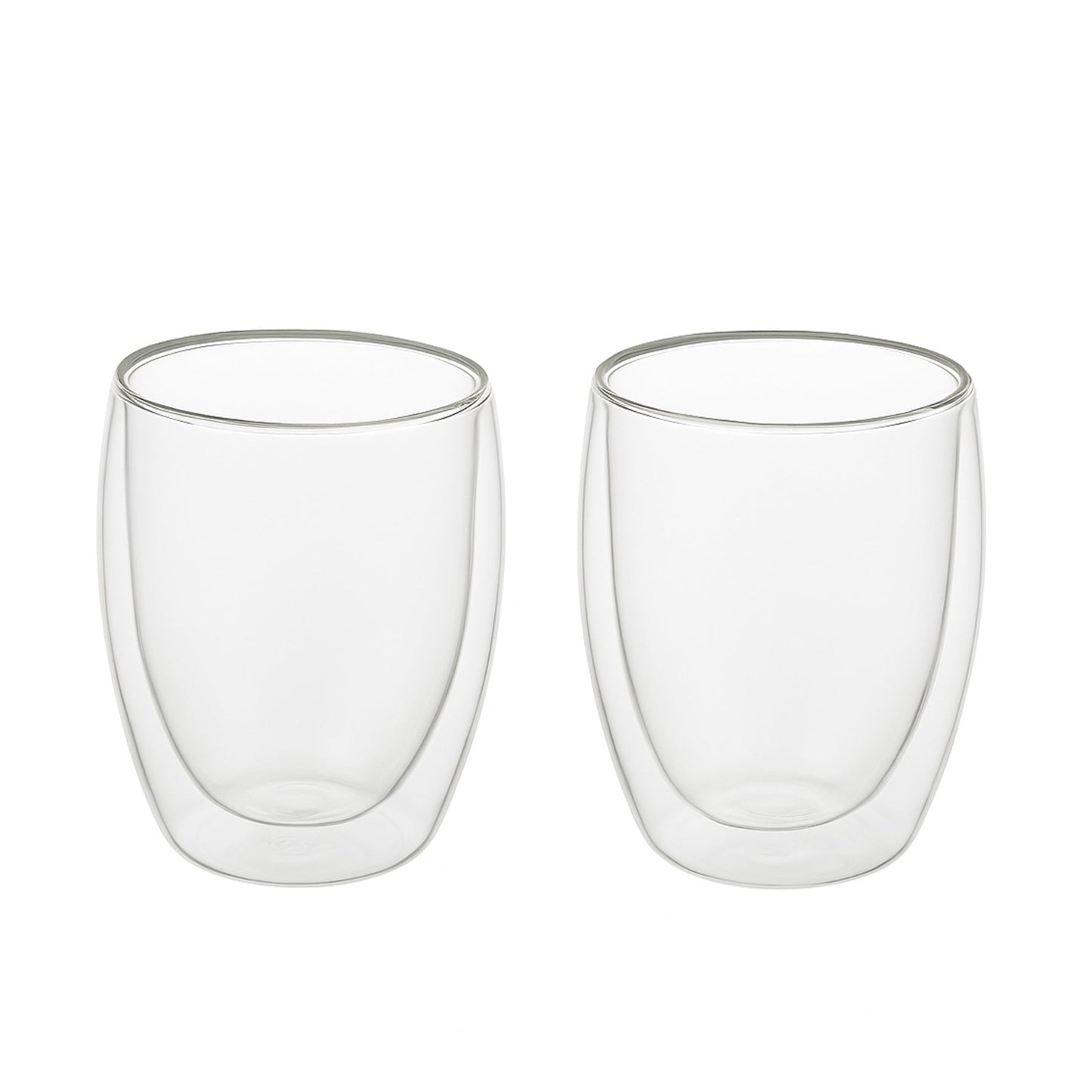 Double Wall Glass Set – 2 Piece – 350 ml – Clear Insulated Design – 23707