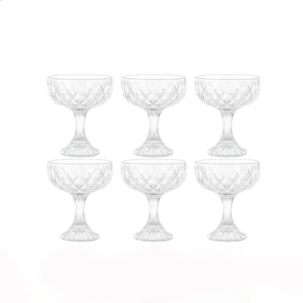 F228-3C Glass Cup Set – 6 Pieces  – 220ml
