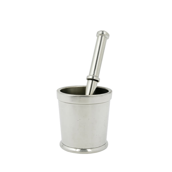 7906 – Mortar & Pestle – Stainless Steel No.5 Grinder Set