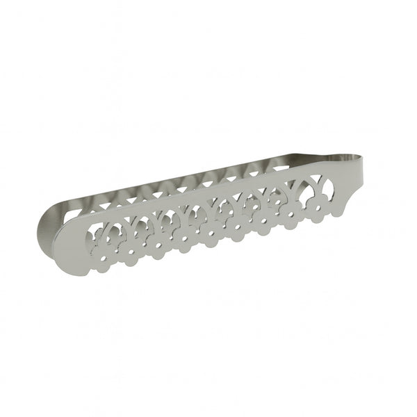 94757-11 Incense Charcoal Tongs – Silver Finish with Ornate Cut-Out Design