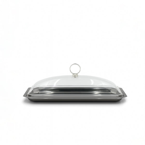 CD-7433 – Long Rectangular Serving Tray with Acrylic Lid – 42cm (W) x 17cm (L)