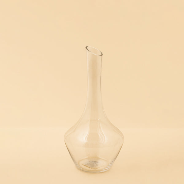 1418-10 – Glass Wine Decanter – Elegant Curved Design – Clear