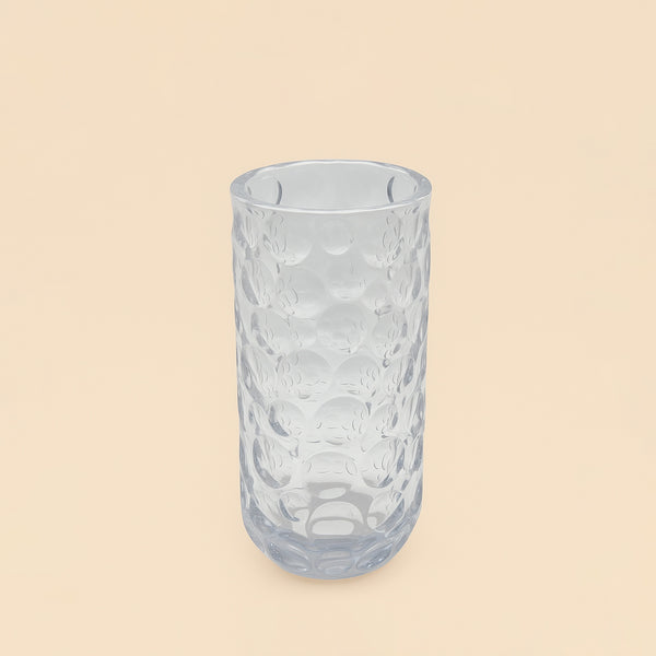 Glass Flower Vase – Bubble Texture Cylindrical Design – 28cm (H) – HUD23589