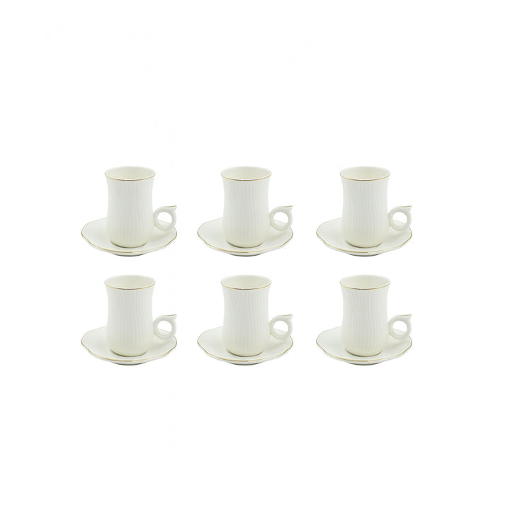 SC3642 Estikan Set – 6-Piece Porcelain with Gold Rim – Siddiq Gifts