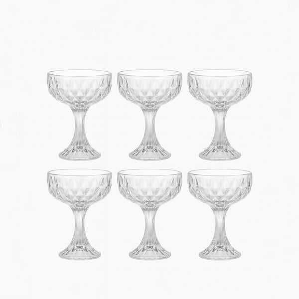 F228-3A Glass Cup Set – 6 Pieces – 220ml