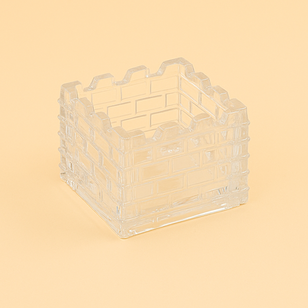 Glass Ashtray – Brick Pattern Square Design – 9 x 9 x 8 cm – G8578
