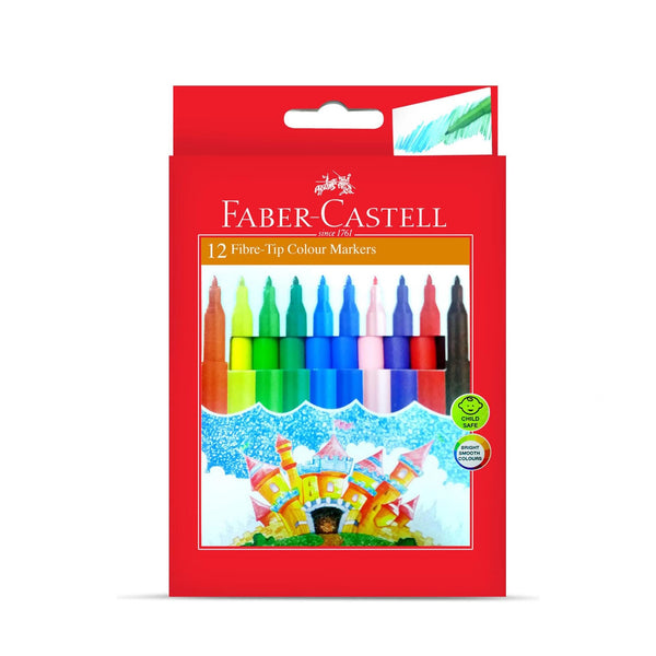 CIN155412 – Faber-Castell Colour Body Felt Pen Set – 12 Colours