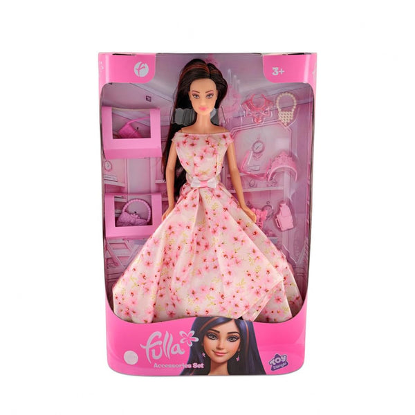 FUL-698091 Fulla Fashion Doll with Accessories – Elegant Dress & Styling Set
