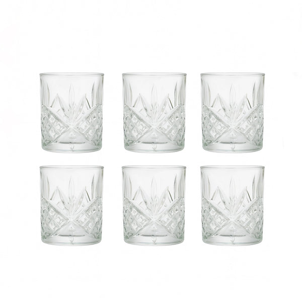 ISF-343 Mayer Titanic Glass Tumbler 6-Piece Set 330ml – Classic Crystal-Cut Design