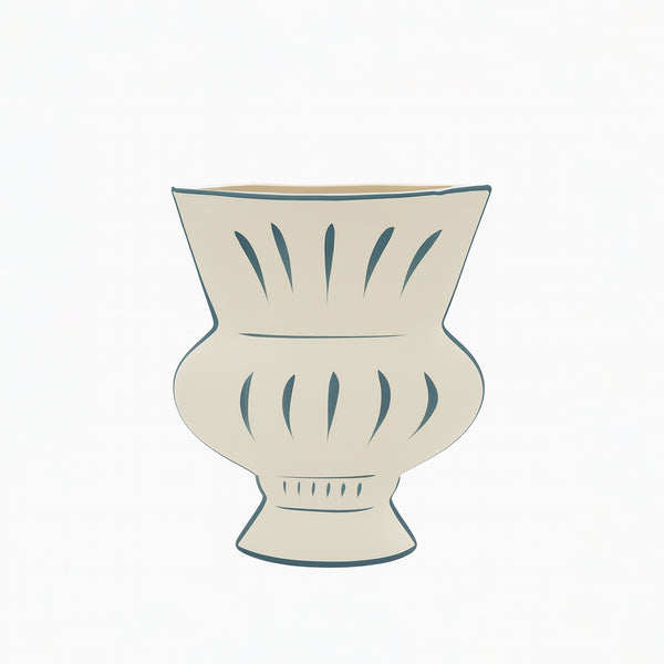 NW240796S-MWBL – Ornate Pedestal Flower Vase – 21cm (H)