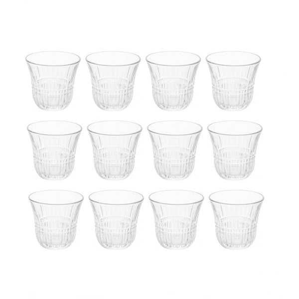 5340268 SOLI41 Cawa Cup – 12-Piece – Textured Crystal-Style Coffee Cup Set