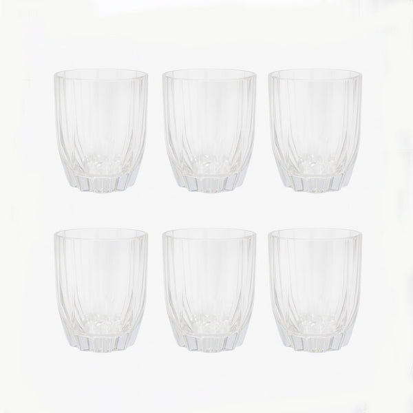 575-1 Glass Tumbler Set – 6 Pieces – 345ml Clear Drinking Glasses