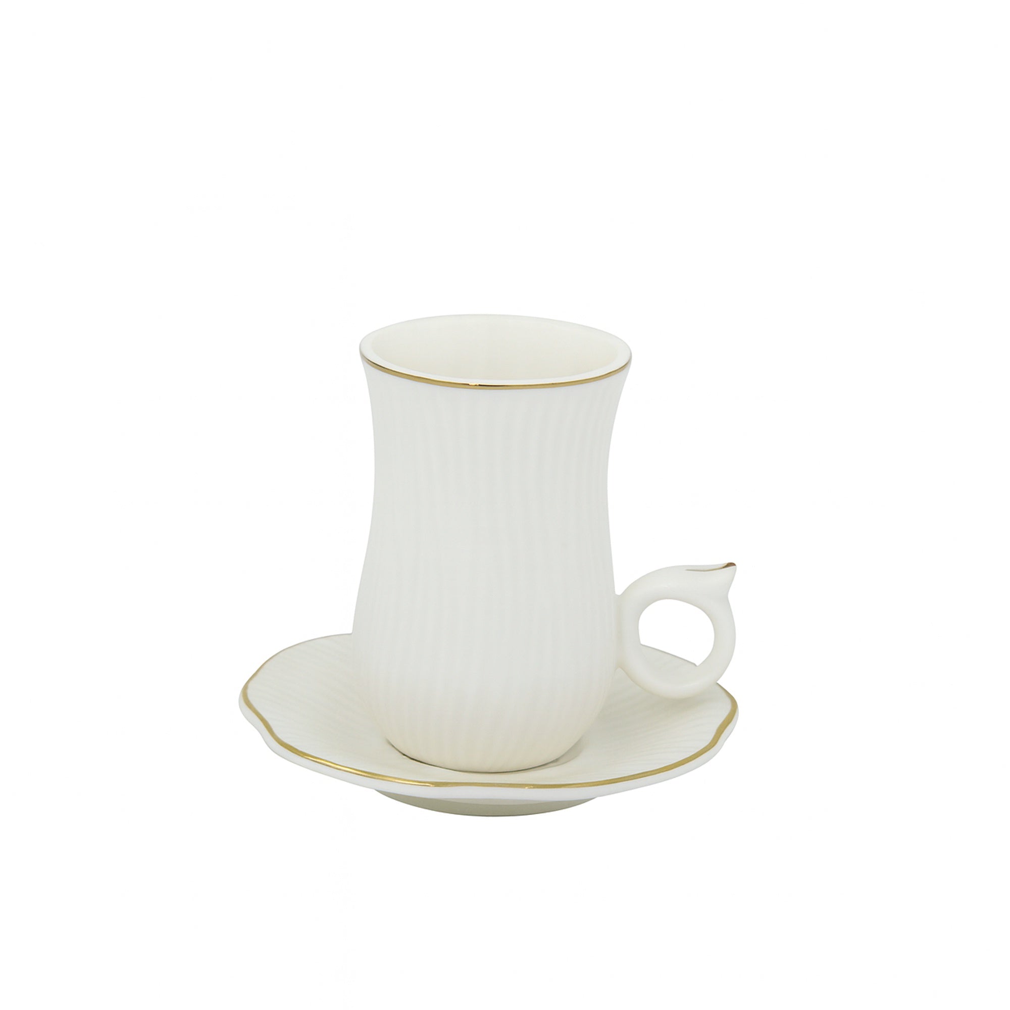 SC3642 Estikan Set – 6-Piece Porcelain with Gold Rim – Siddiq Gifts