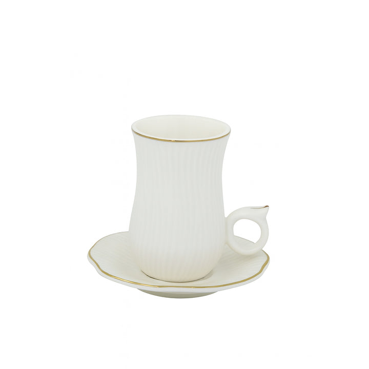 SC3642 Estikan Set – 6-Piece Porcelain with Gold Rim – Siddiq Gifts