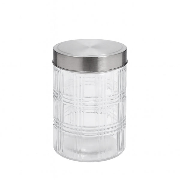 MARCH-0011 Glass Storage Jar with Silver Lid – 1200 ml