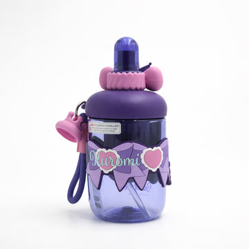 1620-08 Kuromi Vacuum Insulated Water Bottle – 650ml – Straw Lid & Carry Strap – Character Design | Siddiq Gifts Mussafah Abu Dhabi