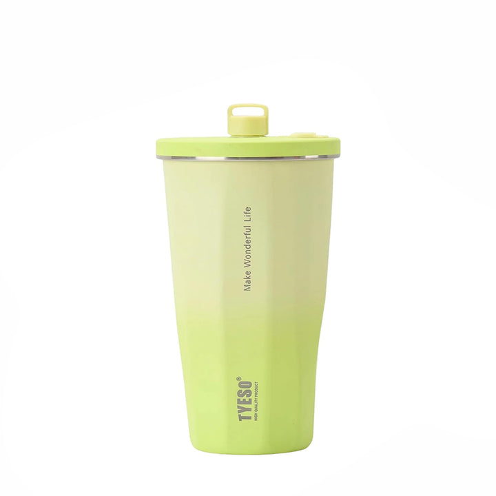TYESO 1620-13 Vacuum Insulated Tumbler 600 ml Light Green Stainless Steel – Leak-Proof Reusable Cup with Straw from Siddiq Gifts Mussafah, Abu Dhabi