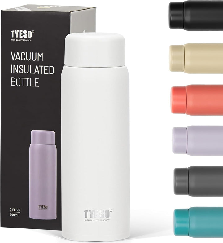 TYESO 1620-16 Vacuum Insulated Bottle 150 ml White Stainless Steel – Compact Mini Thermos from Siddiq Gifts Mussafah, Abu Dhabi