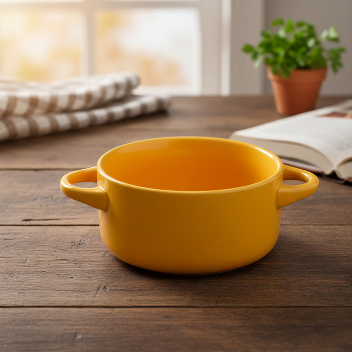 1624-06 Ceramic Bowl – 5.5 Inch Yellow Premium Small Serving Bowl – Siddiq Gifts Mussafah Abu Dhabi