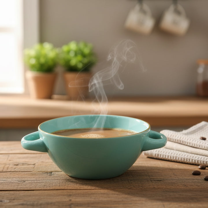 1624-07 Ceramic Bowl – 6 Inch Green Premium Serving Bowl – Siddiq Gifts Mussafah Abu Dhabi