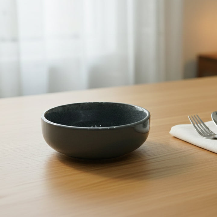 1624-16 Ceramic Bowl – 4.5 Inch Grey Premium Small Serving Bowl – Siddiq Gifts Mussafah Abu Dhabi